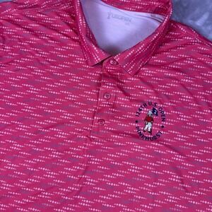 US Open Pinehurst 124th Golf Polo Shirt Mens 3XL Pink Geometric Putter Boy Logo